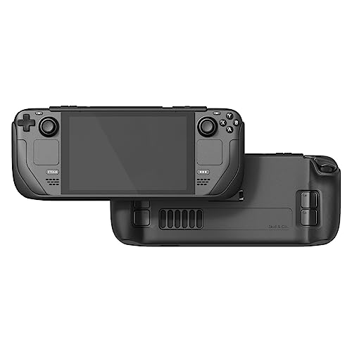 Skull & Co. GripCase SD for Steam Deck: A Soft Protective Case with Textured Grips Full Protection and Stand, Shock-Absorption Non-Slip and Anti-Scratch Cover Design - Black - color: Black, size: GripCase