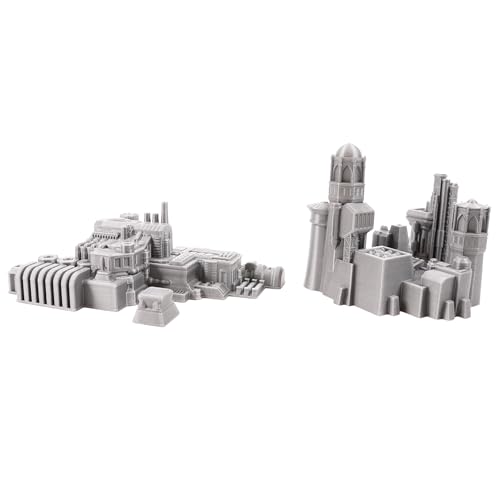 6mm Sci-Fi Cityscape Bundle 2 - Tabletop Terrain for Miniatures Games Such as Epic Battletech Adeptus Titanicus (Bundle 2) - size: Bundle 2 without Hexes