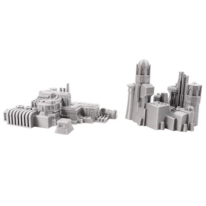 6mm Sci-Fi Cityscape Bundle 2 - Tabletop Terrain for Miniatures Games Such as Epic Battletech Adeptus Titanicus (Bundle 2) - size: Bundle 2 without Hexes