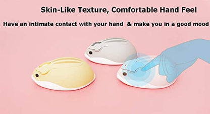 2.4GHz Wireless Mouse Cute Hamster Shape Less Noice Portable Mobile Optical 1200DPI USB Mice Cordless Mouse for PC Laptop Computer Notebook MacBook Kids Girl Men Women Mom Dad Gift (Gray)