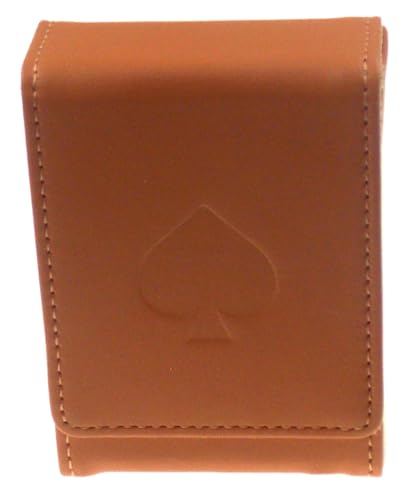 Hickoryville Euchre Playing Cards - 2 Euchre Decks in 1 Box Bundled with Tan Leather Storage Case