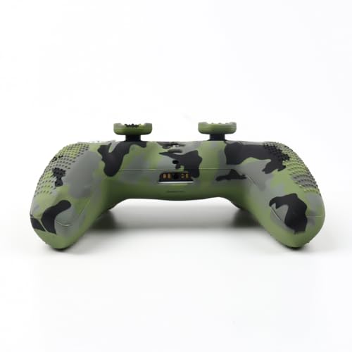 Dark Green Camo Controller Skin Compatible with PS5/Playstation 5 Controller, RALAN Protector Case Cover Customised Thumb Grip - color: Dark Green Camo