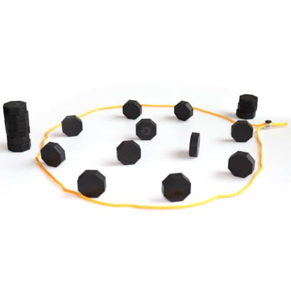 Magnetic Chess Game with Stones, Easy and Fun, 2-4 Players, Ages 6+ | Magnet Game with String, 20 Stones, Adjustable String, Portable Storage Bag, for Kids and Adults