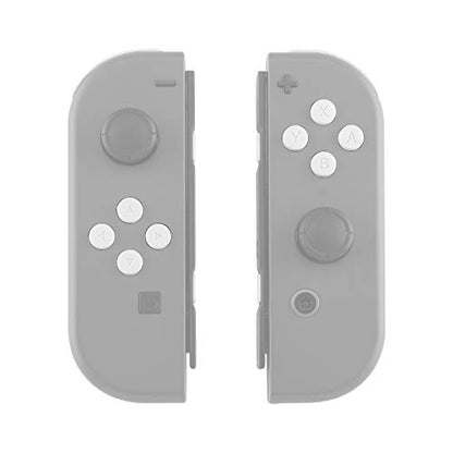 eXtremeRate DIY Full Set Buttons for Nintendo Switch & Switch OLED, Custom Replacement Buttons for JoyCon, ABXY Direction Keys SR SL L R ZR ZL + - Home Capture Trigger Buttons Springs - White - color: White