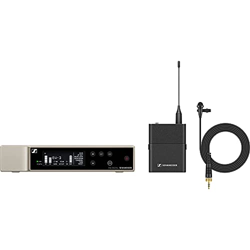Sennheiser EW-D ME2 Set Digital Wireless Omni Lavalier Microphone System (R1-6: 520 to 576 MHz) Bundle with Auray WSB-1S Carrying Bag and Watson Rapid Charger