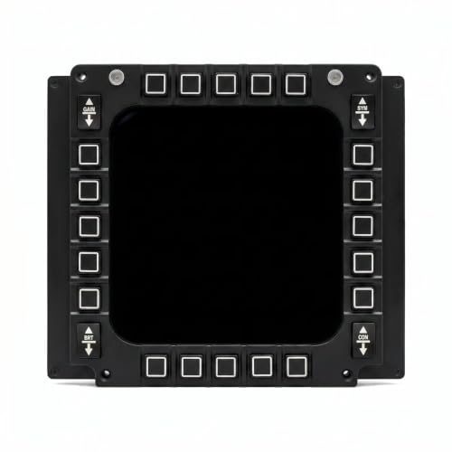 Flight Simulator Controls Panel 8 Inch Screen Lcd Light Desktop Cockpit Instrument Controller 28-Key Compatible Pc,Usb Plug Play For Beginner Home Enthusiasts Aviation Hobby Virtual Practice
