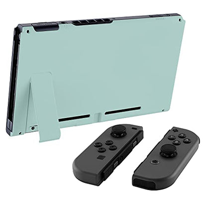 eXtremeRate Light Cyan Back Plate for Nintendo Switch, DIY Replacement Housing Shell Case for Nintendo Switch Console with Kickstand [Only the Backplate, NOT the Console] - color: Light Cyan