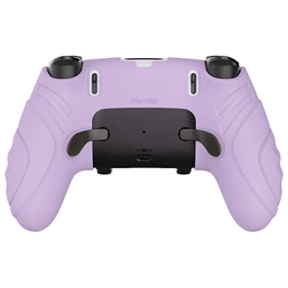 PlayVital Guardian Edition Anti-Slip Ergonomic Silicone Cover Case for ps5 Edge Controller, Soft Rubber Protector Skin for ps5 Edge Wireless Controller with Thumb Grip Caps - Mauve Purple - color: Mauve Purple