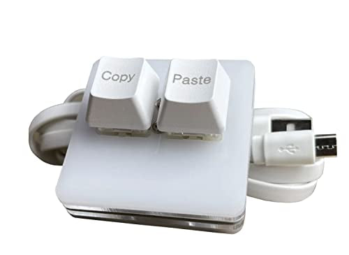 BTXETUEL Copy and Paste 2-Key Keyboard SAYO OSU Keypad Hotswap One Handed Mechanical Gaming Keyboard Cherry Switch RGB Backlit Mini USB Keypad for macros or Rhythm Games - color: white