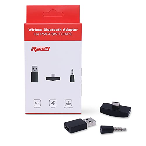 Bluetooth Dongle Adapter USB 5.0 RALAN,Wireless Mini Microphone USB Audio Adapter Receiver Compatible with PS4 /PS5…