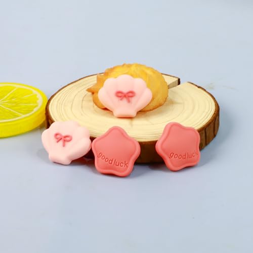 PERFECTSIGHT Cute Switch 2 Joycon Thumb Grips Caps, 4 PCS Switch2 Kawaii 3D Silicone Analog Thumbstick Button Cover for NS Switch 2 Joystick Caps, Pink Shell+Star - color: Pink Shell+Star