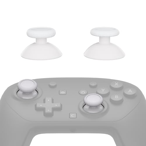 eXtremeRate Replacement 3D Joystick for Nintendo Switch 2 Pro Controller, Left Right Analog Stick Thumbsticks with Screwdriver Tools for Switch 2 Pro Controller, Multi-Colors Options - White - color: White