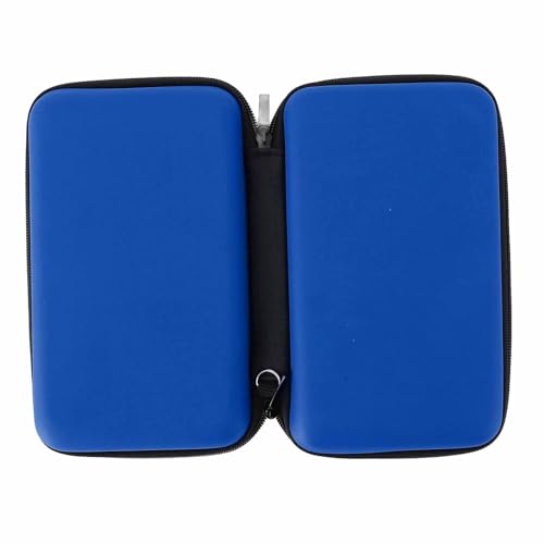 Hard Shell Carrying Case for New 3DS XL/2DS XL - Travel Protective Storage with 8 Game Cartridge Slots & Water Proof PU Exterior (Blue) - color: Blue