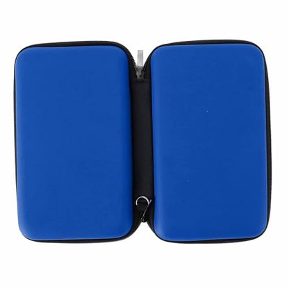 Hard Shell Carrying Case for New 3DS XL/2DS XL - Travel Protective Storage with 8 Game Cartridge Slots & Water Proof PU Exterior (Blue) - color: Blue
