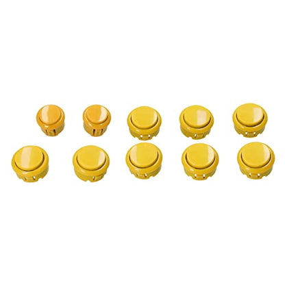 Zunate QM070901 Replacement Joystick, Arcade Game DIY Kit Parts with Encoder, 10 Buttons, Arcade Game Joystick Replacement Tool Kit for Windows XP/7/8/10 (Yellow)