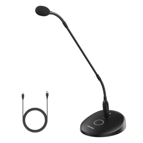 Saramonic GM18CU 18” Cardioid Condenser Gooseneck Mic with USB Base, Button Control & Headphone (USB C)