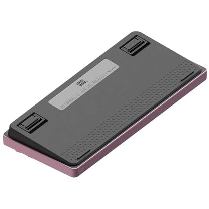 NuPhy Node75 Wireless Mechanical Keyboard, 75% Hot Swappable Custom Keyboard, 82 Keys Computer Gaming Keyboards, Supports Touch Gestures, PBT Keycaps, RGB Backlit, Bluetooth/2.4GHz/USB-C - color: Pink, size: High-profile Blush Max Switch