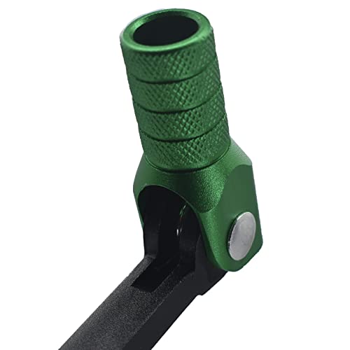CNC Aluminum Gear Shifter Lever, Foldable Gear Shift Lever Fit for 50cc 110cc 250cc CRF50 XR50 XR CRF Dirt Pit Monkey Bike Motorcycle ATV Quad Accessories Parts (Black&Green) - color: Black&Green