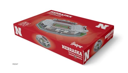 Pro-Lion 3D Jigsaw Puzzle of Nebraska Memorial Stadium – 162 Pieces | Nebraska Huskers College Football Model | NCAA Football Stadium Building Kit | Creative Gift for Men, Boys & Kids Aged 8+ - style: Nebraska Huskers
