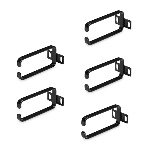 StarTech 5-Pack 1U Vertical 1.8 x 3.9in Cable D-Ring Hooks (CMHOOK1UN5PK) | 4.5 x 10cm steel rings, Fit 2 and 4-post 19in and 10in racks, Wide front opening, EIA RS-310-D, Bulk value - style: 1U Vertical Sm 5-pk