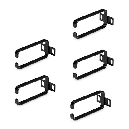 StarTech 5-Pack 1U Vertical 1.8 x 3.9in Cable D-Ring Hooks (CMHOOK1UN5PK) | 4.5 x 10cm steel rings, Fit 2 and 4-post 19in and 10in racks, Wide front opening, EIA RS-310-D, Bulk value - style: 1U Vertical Sm 5-pk