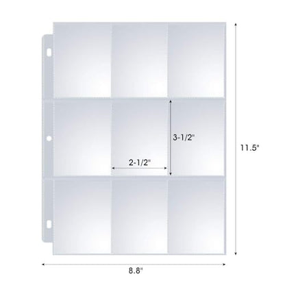 Sooez Trading Card Sleeves for Binder, Double Sided Card Holder, 36 Pack | Crystal Clear Page Protectors, Top Loading, PVC-Free & Acid-Free, Fit for Collectible Games, Sports, Baseball, Football - style: Double-Sided