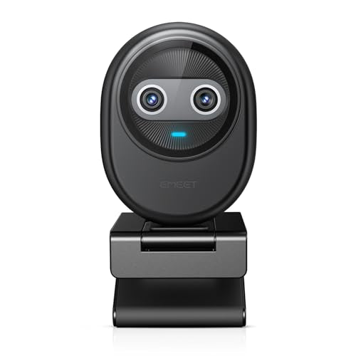 EMEET Piko 4K Webcam for Streaming, World’s 1st Dual-Camera AI-Powered 4K Camera w/AI Autofocus - style: Piko w/ 3 Mics 3 Sound Modes
