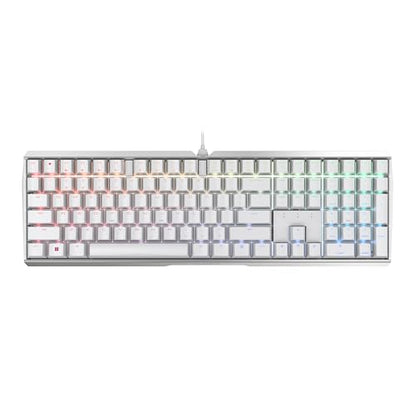 Cherry MX 3.0S, Wired Mechanical Gaming Keyboard, Robust Aluminum Housing, RGB-Lighting, Full Key Rollover, Anti Ghosting, MX2A Silent RED Switches, White - color: White