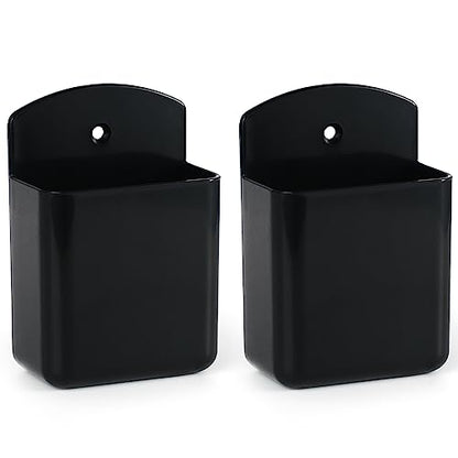 2 Pcs Remote Control Holder Wall Mount, TV Controller Holder, Self Adhesive Remote Holder, Wall Pen Holder Storage Accessories for Home Office School(Black) - color: Black&2Pcs