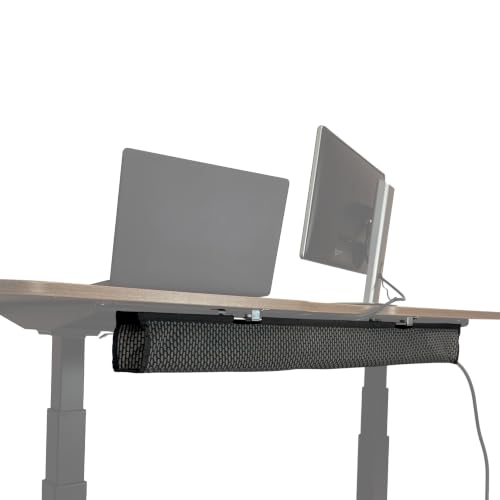 Uprite Ergo/Perfect Posture - Mesh Cable Organizer – Under Desk Cable Management with Adjustable Straps, Flexible Mesh, Easy-Access Design, & Standing Desk Compatible – 37.4” (Gray) - color: Gray