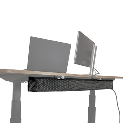 Uprite Ergo/Perfect Posture - Mesh Cable Organizer – Under Desk Cable Management with Adjustable Straps, Flexible Mesh, Easy-Access Design, & Standing Desk Compatible – 37.4” (Gray) - color: Gray