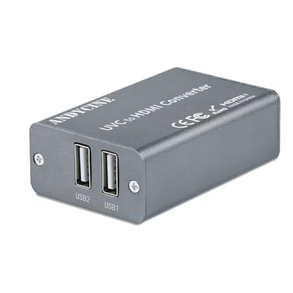 ANDYCINE UVC2H UVC to HDMI Converter/Adapter with Power Delivery, Compatible with DJI Osmo Action 4/5 & Pocket 3,Pocekt 4, Insta360, USB to HDMI, for Live Streaming, Webcam to TV/Monitor/Capture Card