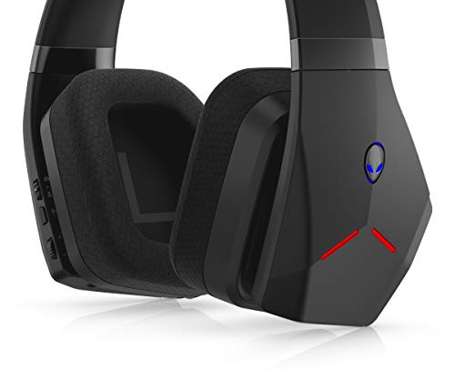 Alienware Wireless Gaming Headset–Aw988 –7.1 Surround Sound- RGB Alienfx -Boom Noise-Cancelling Mic -Sports Fabric Earcups -Works W/ PS4, Xbox One, Nintendo Switch & Mobile Devices Via 3.5mm Connector