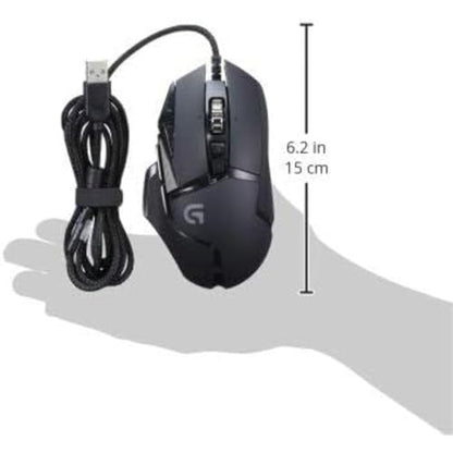 logitech G G502 Proteus Spectrum RGB Tunable Gaming Mouse, 12,000 DPI On-The-Fly DPI Shifting, Personalized Weight and Balance Tuning with (5) 3.6g Weights, 11 Programmable Buttons