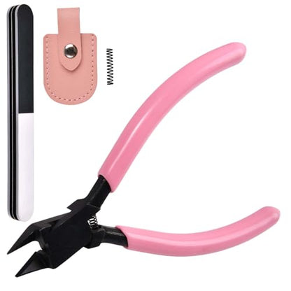 4.3-inch Hobby Nippers Model Tools for Advancers to Repair and Fix Plastic Kits with Double-sided Open-edge Sprue Cutter for Plastic Miniature Building with Polishing Block, Protection Cap
