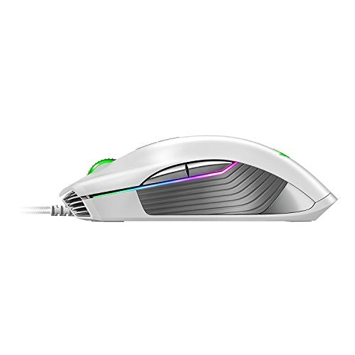 Razer Lancehead TE Ambidextrous Gaming Mouse: 16,000 DPI Optical Sensor - Chroma RGB Lighting - 8 Programmable Buttons - Mechanical Switches - Mercury White