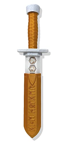 Sword Dagger Dice Holder - (Random 7PCS D20 Dice Set Included) - Custom Polyhedral Dice Storage for Tabletop RPG - Dungeons and Dragons - DND - D&D (Angel) - color: Angel