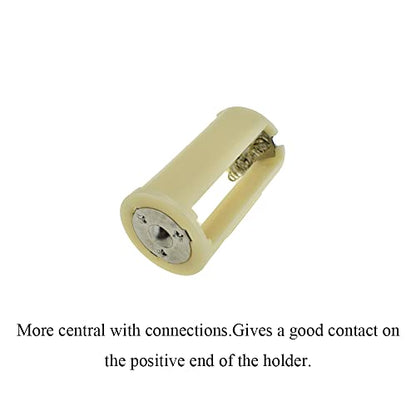 HAHIYO 3xAA Cylindrical Battery Holder Black Adapter Tube Case Not Corrode Solid Good Contact Bear Battery Leakage Smooth Load for Flashlight Torch Led RC 2.36inch Length 4PCS Plastic - style: 3AA(cylinder-White)-4P