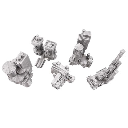6mm Sci-Fi Cityscape Bundle 1 - Tabletop Terrain for Miniatures Games Such as Epic Battletech Adeptus Titanicus (Bundle 1) - size: Bundle 1 without Hexes