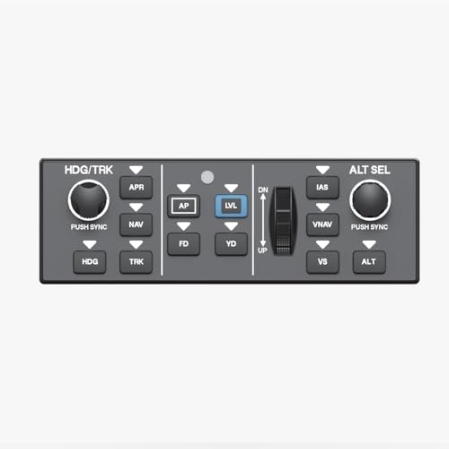 Flight Simulator Digital Autopilot Panel Professional General Aviation Control for Home Cockpit & Desktop Setup PC Flight Simulation Controls - Authentic Aircraft Feel, Plug-and-Play, Aluminum Alloy Stand Included