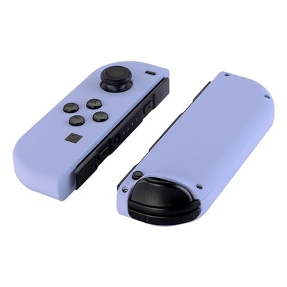 eXtremeRate DIY Replacement Shell Buttons for Nintendo Switch & Switch OLED, Light Violet Custom Housing Case with Full Set Button for Joycon Handheld Controller [Only The Shell, NOT The Joycon] - color: Light Violet