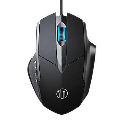 USB Computer Mouse Wired, Silent Click Corded Mouse 3-Button Wired Optical Mouse, Office and Home Mice, Ergonomic Shape for Windows Computers, Macs, iPad, PC and Laptops
