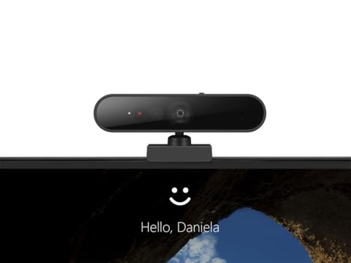 Lenovo HD 1080p Webcam (510 FHD)- Black w/ 4X Digital Zoom, 95° Wide Angle, 360° Rotation Pan & Tilt, Dual Microphones & Windows Hello - color: Black, style: 510 FHD