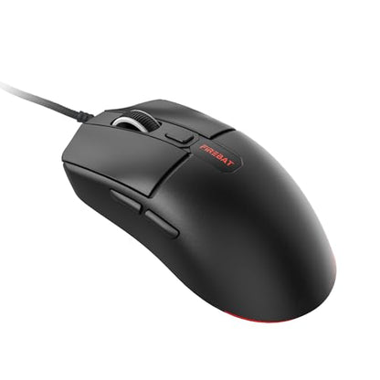 Wired Gaming Mouse for Computer and Laptop, 7200 DPI, RGB, Wired Optical Mouse with 6 Buttons & 4 Light Modes, USB Corded Mouse, Right or Left Hand Use - Black Computer Accessories【X4 Model】
