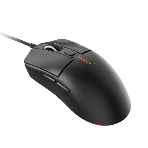 Wired Gaming Mouse for Computer and Laptop, 7200 DPI, RGB, Wired Optical Mouse with 6 Buttons & 4 Light Modes, USB Corded Mouse, Right or Left Hand Use - Black Computer Accessories【X4 Model】