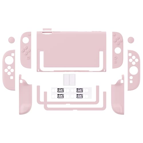 PlayVital Protective Case for Nintendo Switch 2 - Cute Dockable Hard Case Shell for Switch 2 with Thumb Grip & Sticker & Button Caps, Anti-Scratch & Shockproof Cover Skin - Cherry Blossoms Pink - color: Cherry Blossoms Pink