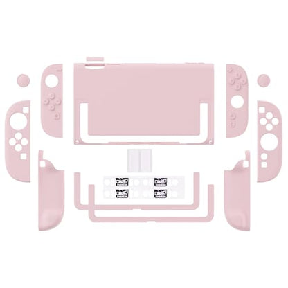 PlayVital Protective Case for Nintendo Switch 2 - Cute Dockable Hard Case Shell for Switch 2 with Thumb Grip & Sticker & Button Caps, Anti-Scratch & Shockproof Cover Skin - Cherry Blossoms Pink - color: Cherry Blossoms Pink