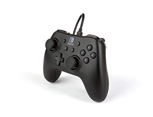 PowerA Nintendo Switch Wired Controller - Black, Detachable 10ft USB Cable, No Battery Required, Officially Licensed By Nintendo - color: Black