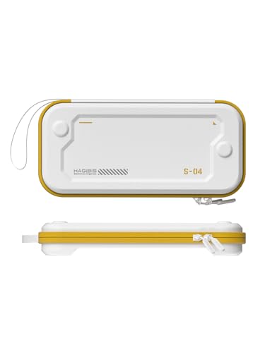Hagibis Carrying Case for Switch 2, PU Leather Portable Travel Storage Organizer, 10 Games Cartridges Protective Hard Shell Carry Bag handbag Pouch for NS Accessories (White) - color: White