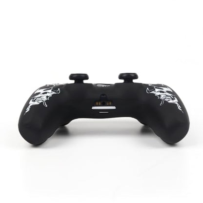 Horned Skull Controller Skin Cover Compatible with PS5/Playstation 5 Controller, RALAN Protector Case Customised Thumb Grip - color: Horned skull Black White